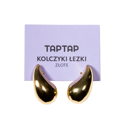 TAPTAP Kolczyki Łezki Złote