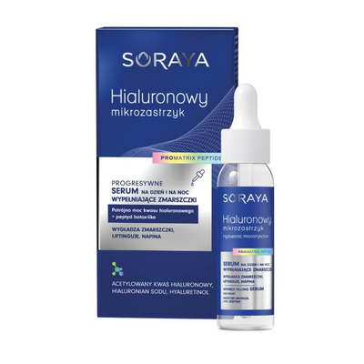 Soraya Hialuronowy Mikrozastrzyk Progresywne Serum Wypełniające Zmarszczki 30ml