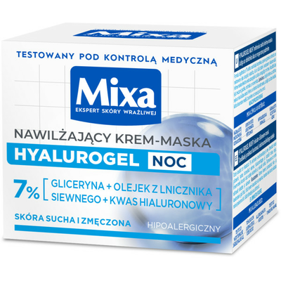 Mixa Hyalurogel Nawilżający Krem-Maska na Noc 50ml