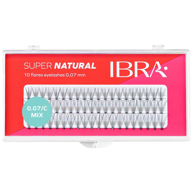 IBRA Makeup Zestaw Kępek Rzęs Super Natural 0,07-C-MIX