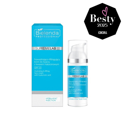 Bielenda Professional SupremeLAB Nawadniająco-Liftingujący Krem do Twarzy z Kwasem Hialuronowym SPF15 50ml