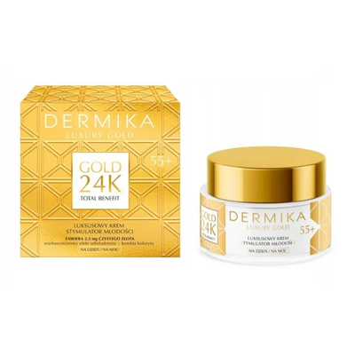 DERMIKA Luxury Gold Luksusowy Krem Stymulator Młodości 55+ 50ml