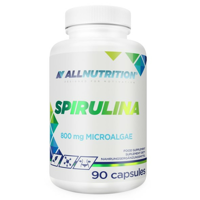ALLNUTRITION Spirulina 800mg Microalgae Suplement Diety 90 Kapsułek