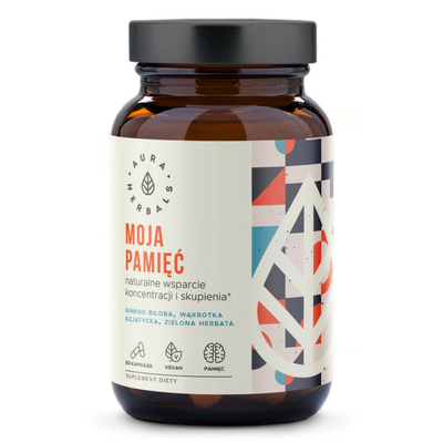 Aura Herbals Moja Pamięć Suplement Diety 60 Kapsułek