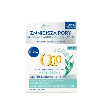 NIVEA Q10 Przeciwzmarszczkowe Wygładzenie Ekstra Lekki Krem na Dzień 50ml