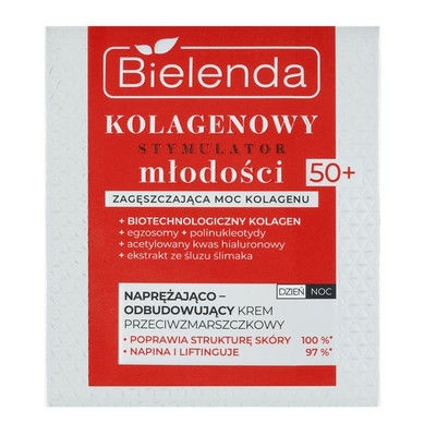Bielenda Kolagenowy Stymulator Młodości Naprężająo-Odbudowujący Krem Przeciwzmarszczkowy 50+ 50ml