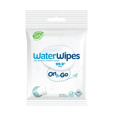 WaterWipes On the Go Chusteczki Nawilżające 10 Sztuk