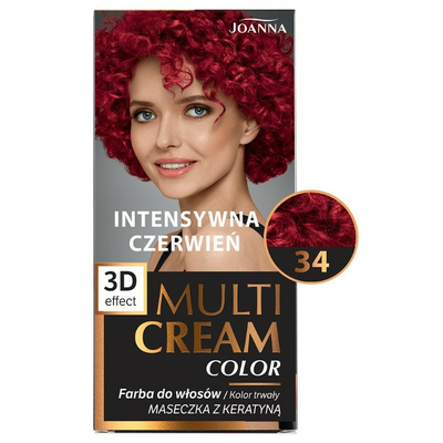 Joanna Multi Cream Color Farba do Włosów 34 Intensywna Czerwień