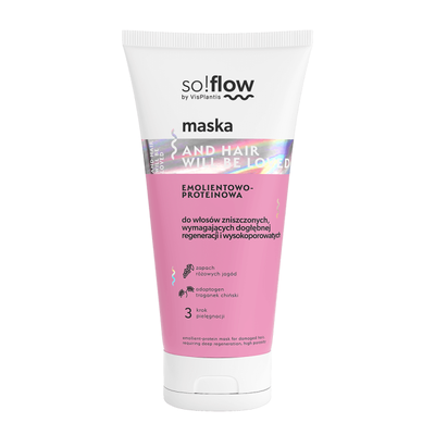So!flow Proteinowo-Emolientowa Maska do Włosów Zniszczonych 200ml
