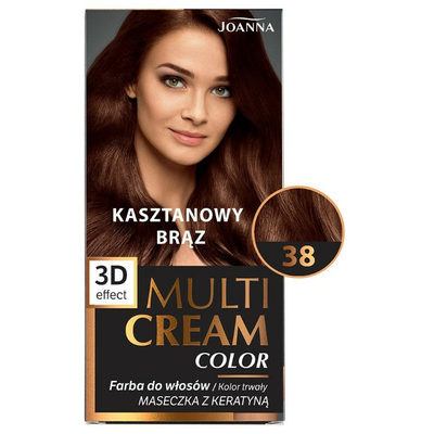 Joanna Multi Cream Color Farba do Włosów 38 Kasztanowy Brąz
