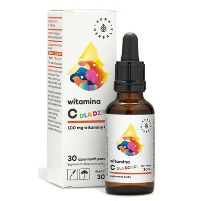 Aura Herbals Witamina C dla Dzieci 100mg Suplement Diety 30ml