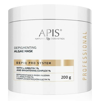 APIS Depiq Pro System Depigmentująca Maska Algowa z a-Arbutyną 1% i Kompleksem Rozjaśniającym 1%