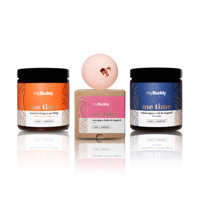 [Zestaw] myBuddy Zestaw Home Spa Peeling + Kula + Sól do Kąpieli