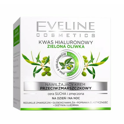 Eveline Hyaluronic Acid Green Olive Nawilżający Krem Przeciwzmarszczkowy 50ml