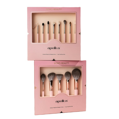 Boho Beauty x Apollca Zestaw 14 Pędzli do Makijażu Twarzy i Oczu