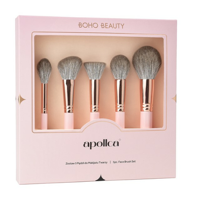 Boho Beauty x Apollca Zestaw 5 Pędzli do Makijażu Twarzy