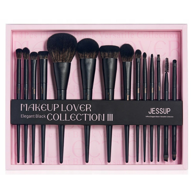 Jessup Makeup Lover Collection III Elegant Black Zestaw 14 Pędzli do Makijażu T336-G