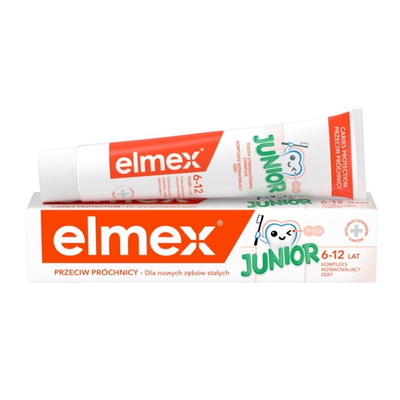 Elmex Junior Pasta do Zębów dla Dzieci Przeciw Próchnicy 6-12 Lat 75ml