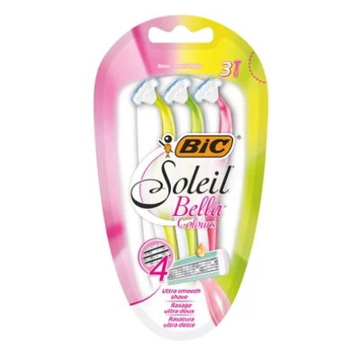 Bic Soleil Bella Colours Zestaw Maszynek do Golenia 4 Ostrza 3 Sztuki