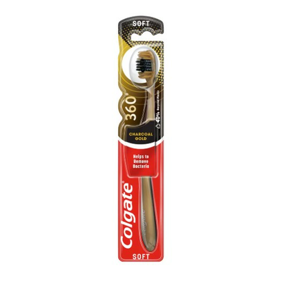 Colgate 360 Szczoteczka do Mycia Zębów Soft Charcoal Gold