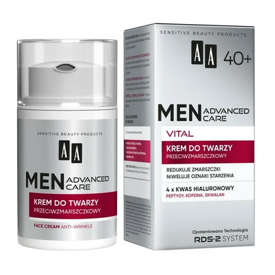 AA Men Advanced Care Vital Krem do Twarzy Przeciwzmarszczkowy 40+ 50ml