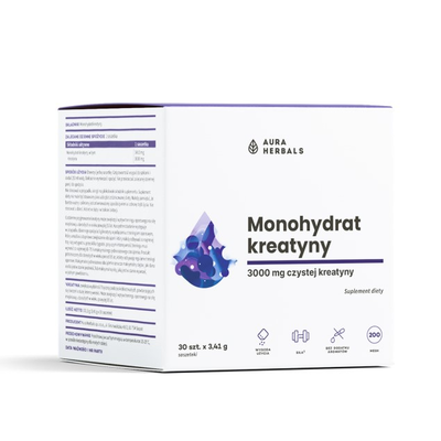 Aura Herbals Monohydrat Keratyny 3000mg Suplement Diety 30x3,41g