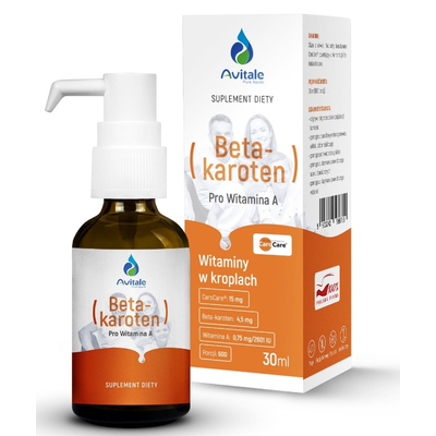 Avitale Beta-Karoten Pro Witamina A Suplement Diety w Kroplach 30ml