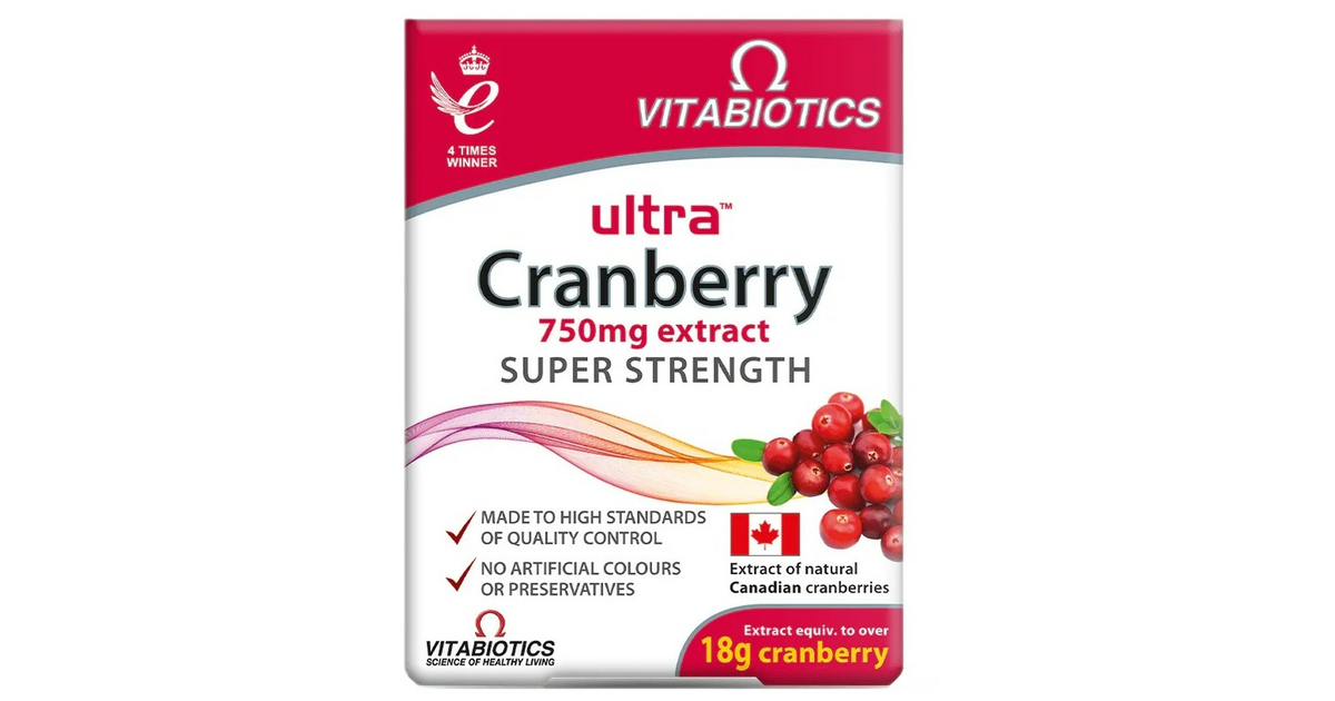 Vitabiotics Ultra Cranberry urawina 750mg Suplement Diety 30 Tabletek Vitabiotics Ultra Cranberry urawina 750mg Suplement Diety 30 Tabletek