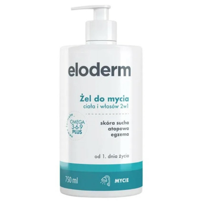Eloderm Żel do Mycia Ciała i Włosów 2w1 400ml (1)