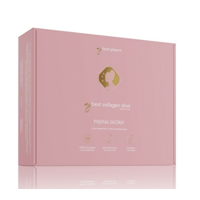 MyBestPharm MyBestCollagen Piękna Skóra Suplement Diety Shoty Kolagenowe o Smaku Brzoskwiniowym 30x30ml