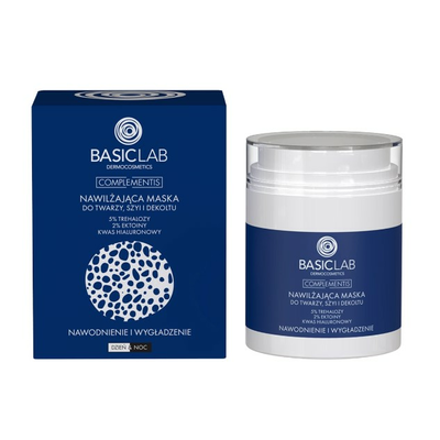 BasicLab Complementis Nawilżająca Maska do Twarzy Szyi i Dekoltu 50ml