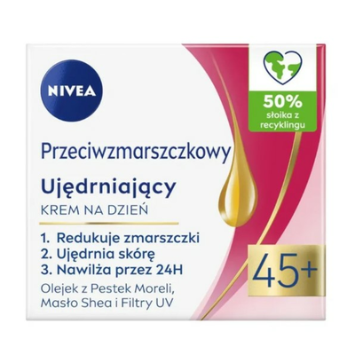 NIVEA Przeciwzmarszczkowy Ujędrniający Krem na Dzień SPF15 45+ 50ml