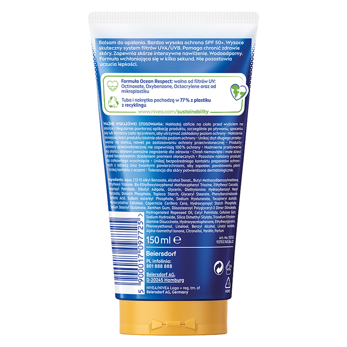 NIVEA Sun Protect &amp; Moisture Invisible Finish Balsam do Opalania SPF50+ 150ml