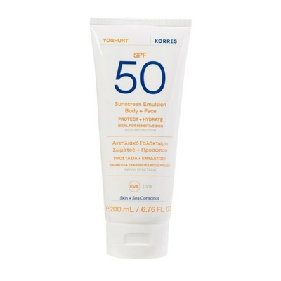 KORRES Joghurt Emulsja Ochronna do Ciała i Twarzy SPF50 200ml