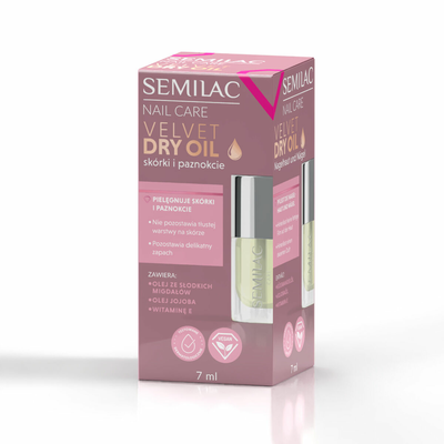 Semilac Velvet Dry Oil Suchy Olejek do Skórek i Paznokci