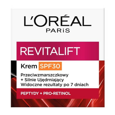 Loreal Revitalift Przeciwzmarszczkowy Krem do Twarzy z Filtrem SPF30 50ml