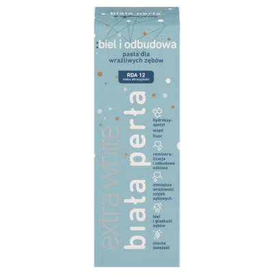 Biała Perła Extra White Pasta do Zębów Biel i Odbudowa 75ml