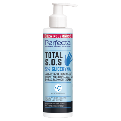 Perfecta Total S.O.S Intensywnie Nawilżający Krem do Rąk Paznokci i Skórek 195ml