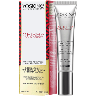 YOSKINE Geisha Gold Secret Krem Olejkowy pod Oczy i na Powieki z Herbatą Matcha 15ml