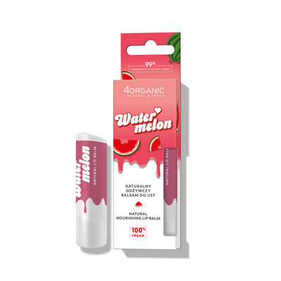 4organic Naturalny Odżywczy Balsam do Ust Watermelon