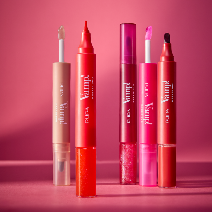 Vamp Raspberry Color Pupa Vamp! Marker Duo Marker do Ust i Olejkowy Błyszczyk 2w1 004 Spicy ...