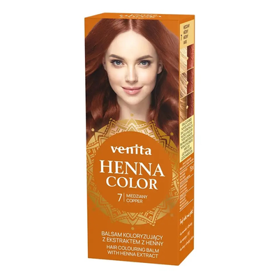 Venita Henna Color Balsam Koloryzujący do Włosów z Ekstraktem z Henny 7 Miedziany