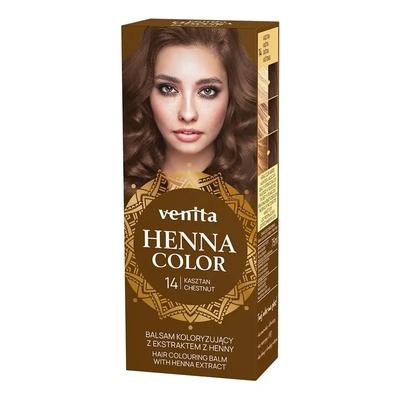 Venita Henna Color Balsam Koloryzujący do Włosów z Ekstraktem z Henny 14 Kasztan