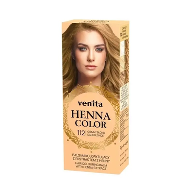 Venita Henna Color Balsam Koloryzujący do Włosów z Ekstraktem z Henny 112 Ciemny Blond