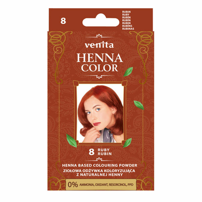 Venita Henna Color Ziołowa Odżywka Koloryzująca z Naturalnej Henny 8 Rubin
