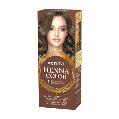 Venita Henna Color Balsam Koloryzujący do Włosów z Ekstraktem z Henny 113 Jasny Brąz
