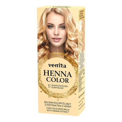 Venita Henna Color Balsam Koloryzujący do Włosów z Ekstraktem z Henny 1 Słoneczny Blond