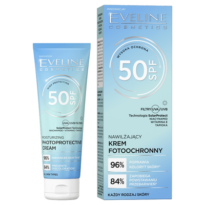 Eveline Nawilżający Krem Fotoochronny z Filtrem SPF50 30ml
