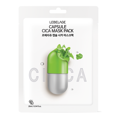 Lebelage Capsule Cica Mask Maska w Płachcie z Ekstraktem z Wąkroty Azjatyckiej