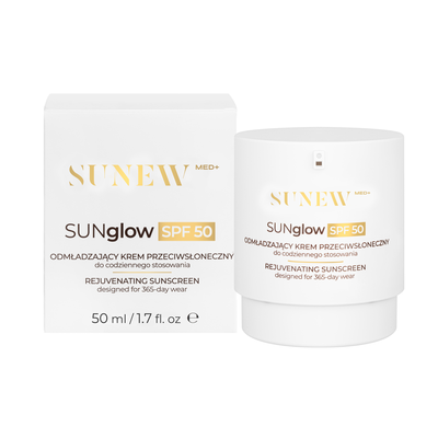 Sunew Med+ SUNglow SPF50 Odmładzający Krem Przeciwsłoneczny do Codziennego Stosowania 50ml